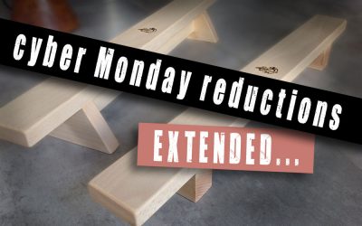Cyber Monday extended 1 week for reduced pushup boards & Indian clubs