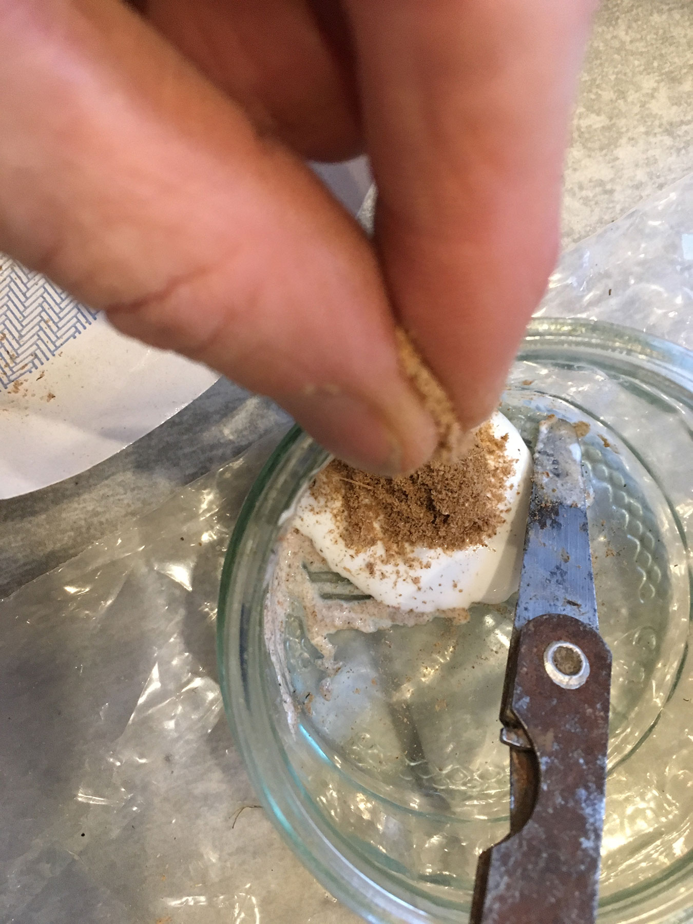 sawdust mixed with wood glue