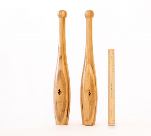 Victorian style Indian clubs from solid bamboo wood to scale