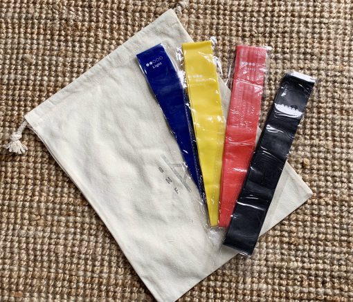 Set of four resistance bands – various colours