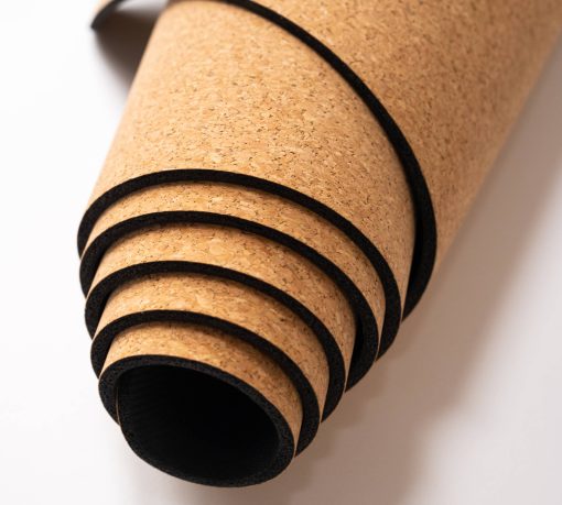 5mm yoga mat with 4mm natural rubber with 0.5mm cork surface