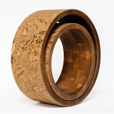 Nested cork/rubber yoga wheels